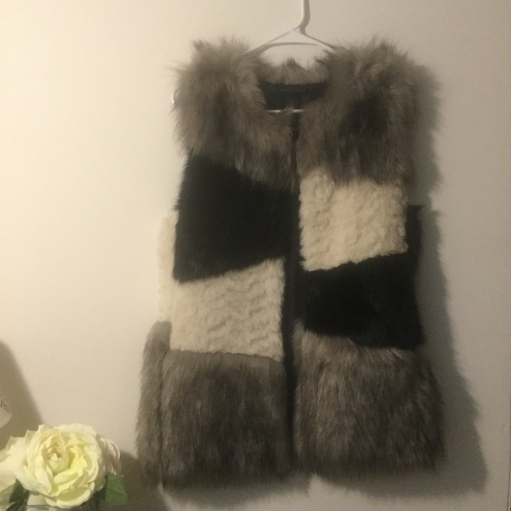Faux fur vest